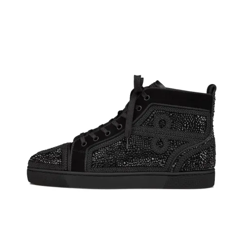 Christian Louboutin Louisario Скейтборд Кроссовки Высокие Черные Мужские