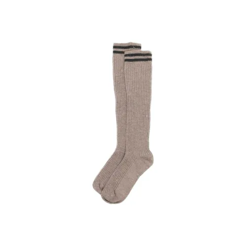 Brunello Cucinelli 1 шт Хаки Женские Колено высокие Носки