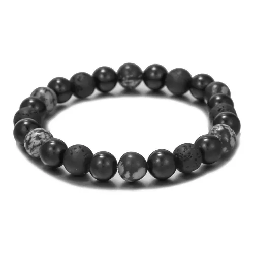 Love Link Вулканический камень Обсидиан Браслеты Унисекс