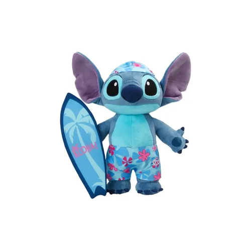 Disney 2023 Stitch Summer Surfing Collection Подвеска для ключей Кукла Плюшевая кукла 11,5см 27см Рекомендуемая высота Шанхайский Дисней