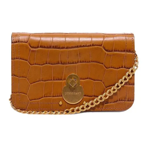 LONGCHAMP Кожа Маленькая Квадратная Сумка Сумка через плечо Маленькая Женская Коричневая