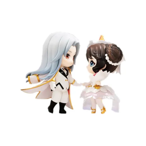 Honor of Kings True Love Supreme Pure White Wedding Zhou YU Xiao Qiao Набор фигурок в стиле Chibi