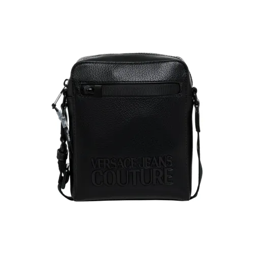 VERSACE JEANS COUTURE ПУ (полиуретан) Сумка через плечо Мужская Черная