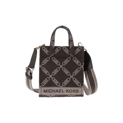 MICHAEL KORS Хлопок Через плечо Одно плечо Сумка Мини Женская Коричневая