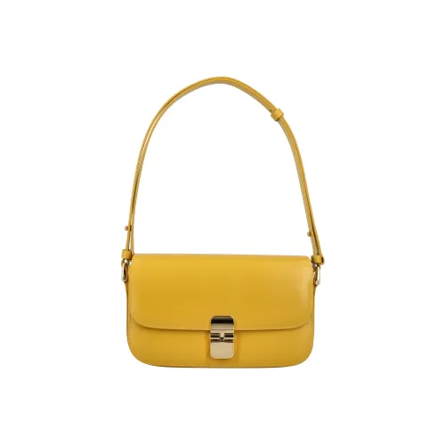 A.P.C. Joint Paragraph Grace Коровья кожа Сумка через плечо Сумка на плечо Женская Желтая