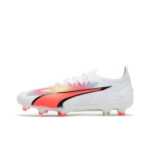 PUMA Ultra Ultimate FG Твердый грунт Природная трава Футбольные бутсы Унисекс Белый черный красный