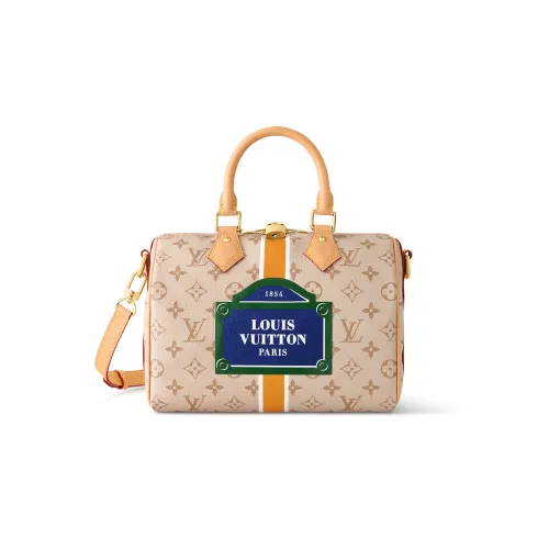 LOUIS VUITTON Speedy Покрытый холст Сумка Дорожная сумка Сумка Сумка через плечо Сумка через плечо Стандартная Мужская Коричневая