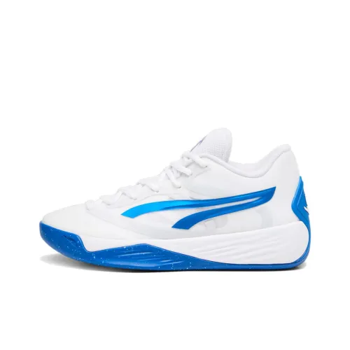 PUMA Stewie 2 Амортизирующие шоки противоскользящие устойчивые к истиранию низкий топ баскетбольные кроссовки унисекс белый и синий цвет