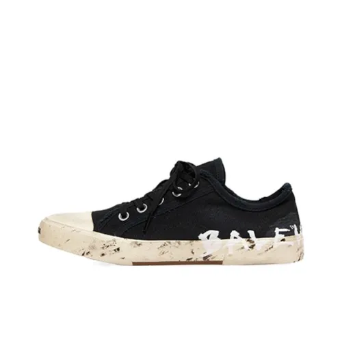 Balenciaga Graffiti Низкий Топ Повседневная Обувь Мужская Черный Белый
