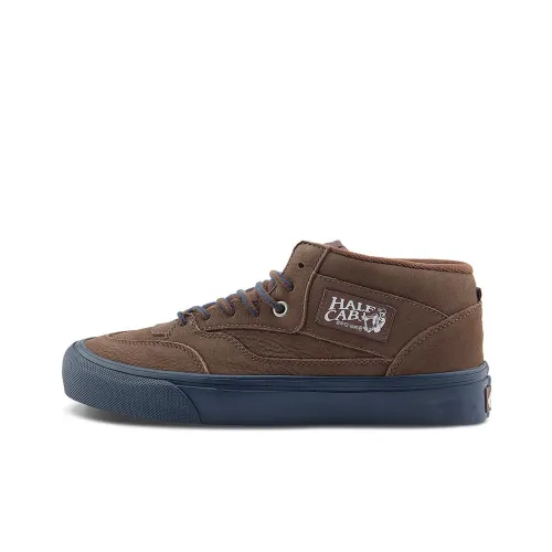 Vans Skate Half CAB '92 Устойчивые к истиранию MID Скейтборд Кроссовки Unisex Коричневый Синий