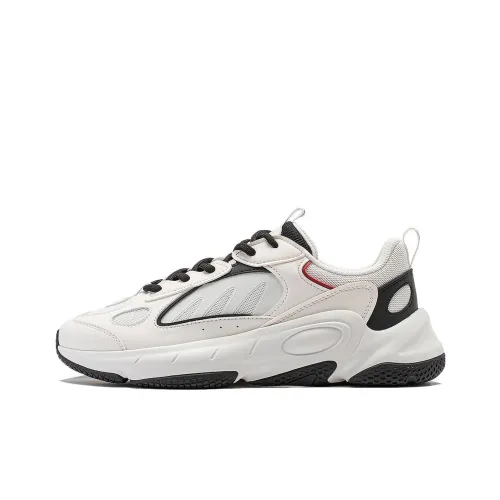 LiNing Wing Wind Slip-resistant Abrasion-resistant Low Top Casual Men's Black White