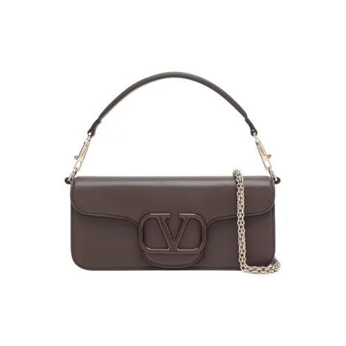 Valentino Locò Телячья кожа Сумка-багет Ручная Сумка Сумка через плечо Сумка на плечо Стандартная Женская Красно-коричневый