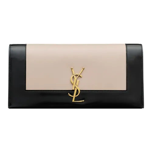 SAINT LAURENT Kate Гладкий клатч из овчины стандартный женский пустыня черный