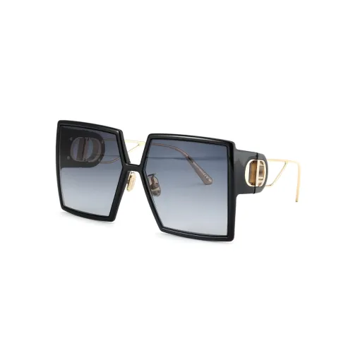 DIOR Пластиковая оправа Квадратные Солнцезащитные очки Женские Черные