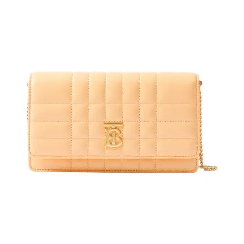 Burberry Lola Bag Lambskin One Shoulder Crossbody Clutch Regular Women's Sand Gold