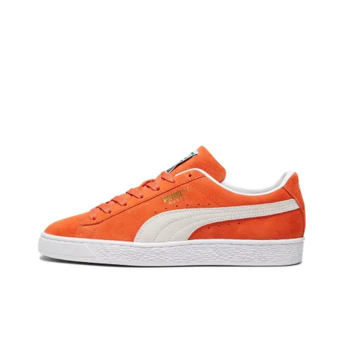 PUMA Suede Classic XXI Low Топ Скейтборд Кроссовки Мужские Белый Оранжевый