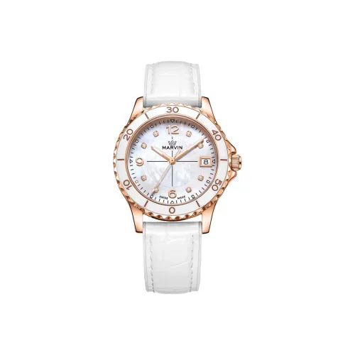 MARVIN Кварцевый Movement Женские часы 36mm*36mm*10,05mm Жемчужная раковина Цвет