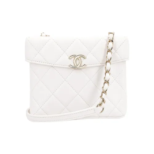 CHANEL 21K Winter Овчина Flap Bag Сумка через плечо Обычная Женская Белая