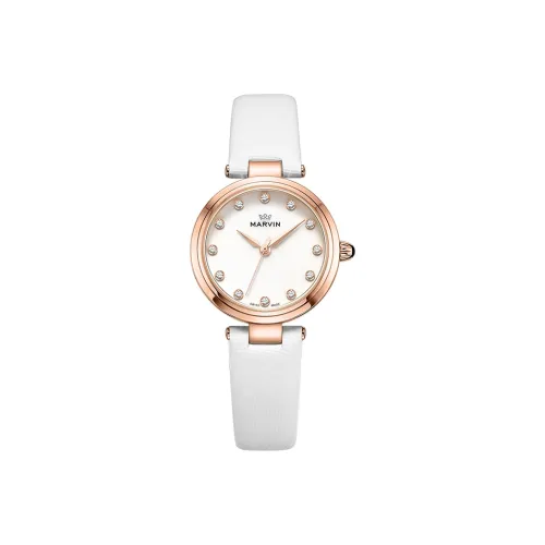 MARVIN Кварцевый Movement Женские часы 29мм*29мм*8,3мм Жемчужная раковина Цвет