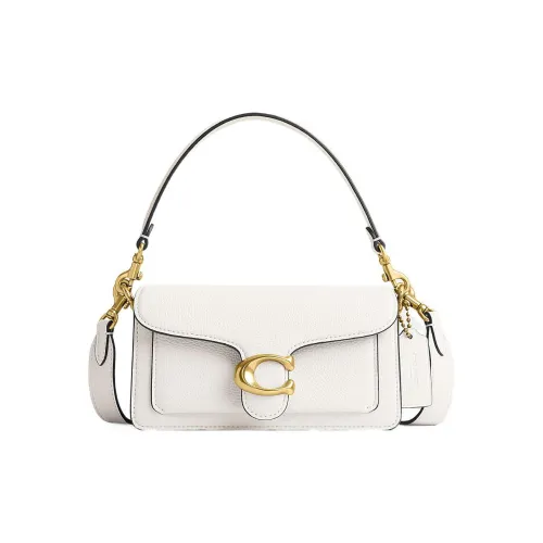 COACH Tabby Зернистая кожа личи кожа портативный сумка через плечо маленькая женская крем