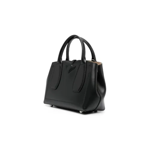 LONGCHAMP Roseau Телячья кожа Квадратная сумка Сумка через плечо Сумка Маленькая Женская Черная