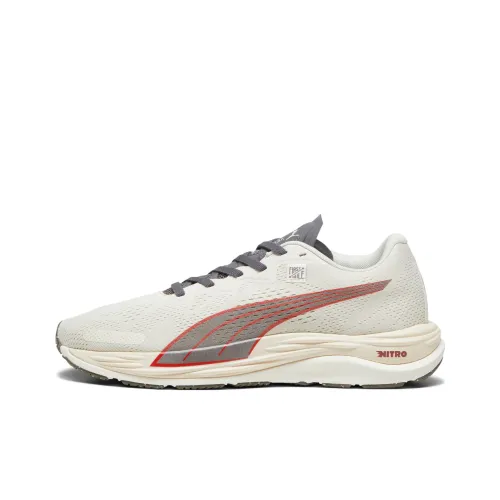 PUMA Velocity Nitro 2 противоскользящие устойчивые к истиранию низкий топ беговые кроссовки мужские белые