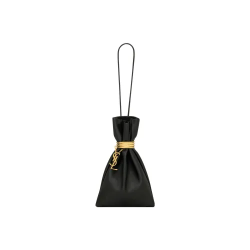 SAINT LAURENT Lambskin Evening Clutch Bag Regular Women's Black