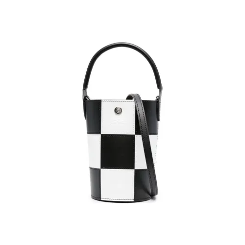 LONGCHAMP Épure Телячья кожа Ведрообразная сумка Сумка Сумка через плечо Сумка через плечо Экстра Маленькая Женская Черная Белая Панда