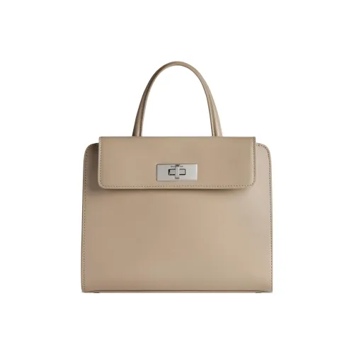 Balenciaga Box Телячья кожа Тоут Сумка Сумка для покупок Сумка через плечо Сумка Маленькая Женская Бежевая