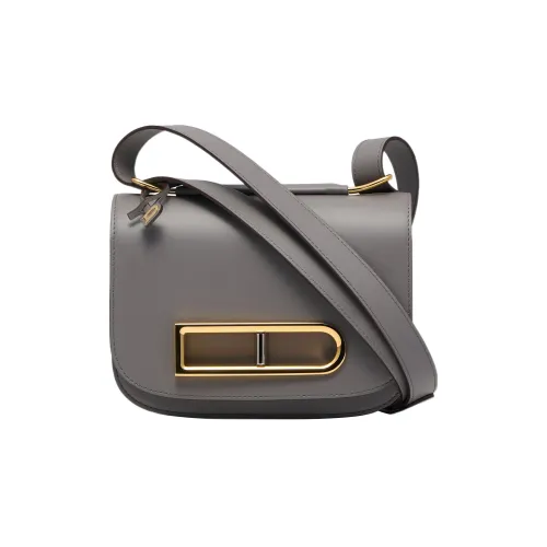 Delvau Lingot с текстурой Телячья кожа Сумка через плечо Сумка на плечо Женская Серый