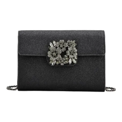 Roger Vivier Ткань Одно плечо Через плечо Клатч Мини Женский Черный