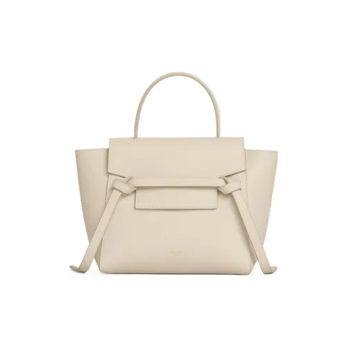 CELINE Ремень с рельефной текстурой телячья кожа одна плечевая сумка женский цвет экрю