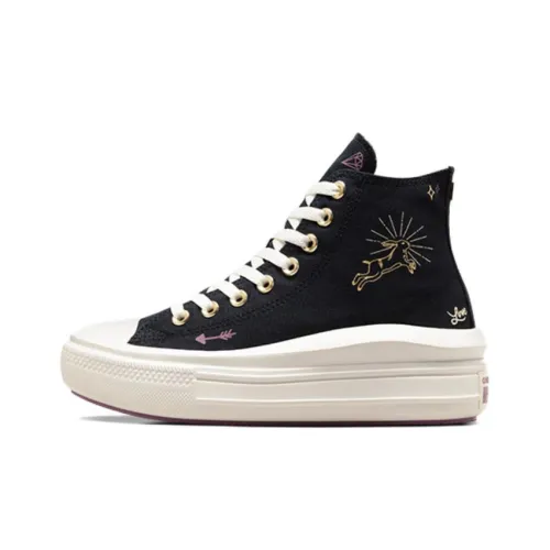 Converse Chuck Taylor All Star Move MID Топ Кеды Женские Черный белый