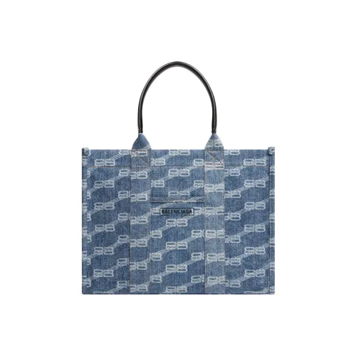 Balenciaga Отбеленный деним сумка-тоут сумка для покупок сумка через плечо сумка среднего размера женская синяя