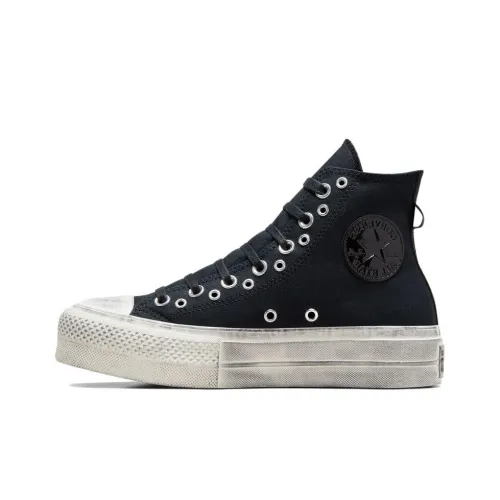 Converse Chuck Taylor All Star Lift Платформа Панк Высокие Кеды Женские Черные