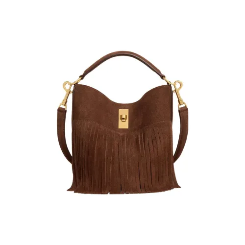 CELINE 16 Замша Телячья кожа Сумка через плечо Сумка Женская Коричневая