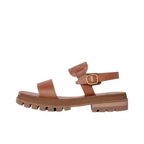 CELINE Triomphe Стильные Сандалии Женские Рыжевато-коричневый