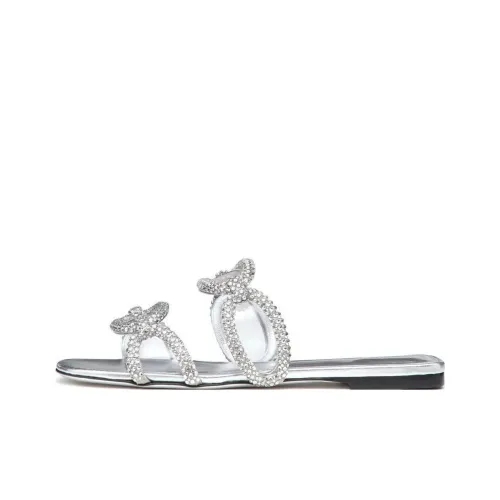 Valentino Слипоны Женские Серебряные