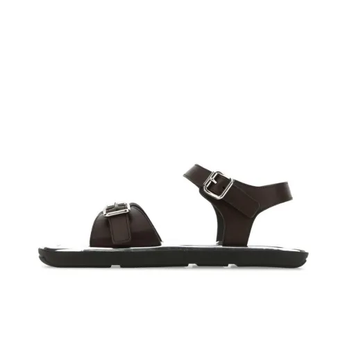 PRADA One Sandals Men's Dark Brown Strap PRADA One Сандалии Мужские Темно-коричневый Ремешок
