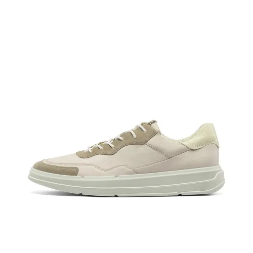 Ecco Soft Cool X Low Топ Скейтборд Кроссовки 2,8 см Мужской Бежевый