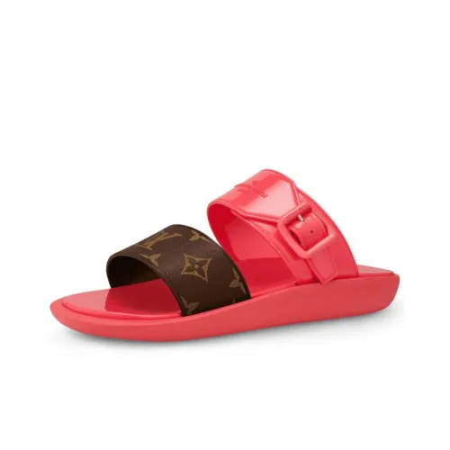 LOUIS VUITTON Sunbath Слипоны Женские Кораллово-красный