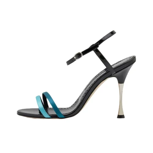 MANOLO BLAHNIK Slide Ремень Тапочки Женские Черный