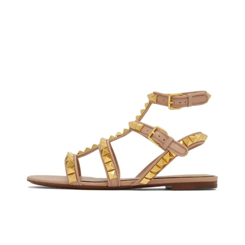 Valentino Rockstud One Ремешок Сандалии Женские Розовые