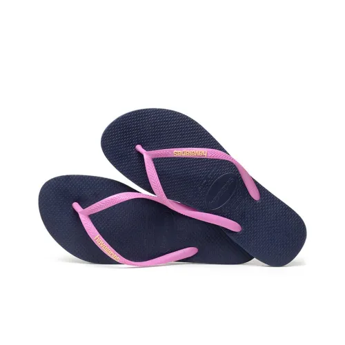 Havaianas Тонкий Логотип POP Вверх Стильные Сандалии Унисекс Черный Фиолетовый