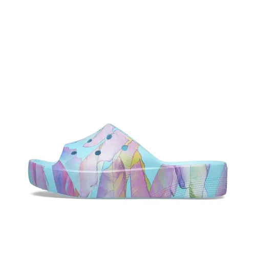 Crocs Classic Cloud Palm Tree Print Спортивные тапочки Женские Blue