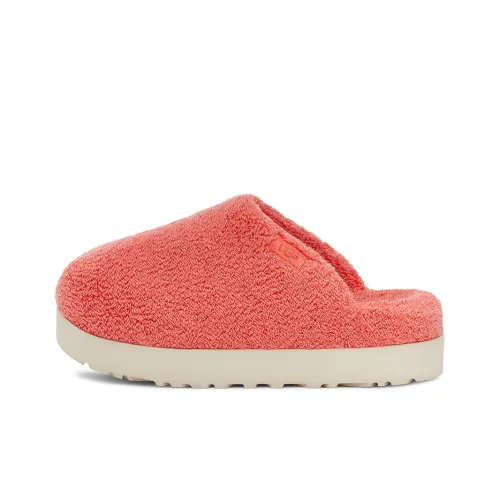 UGG Fuzz Sugar Mahogany Slide Fashion Slippers Women's Peach Pink