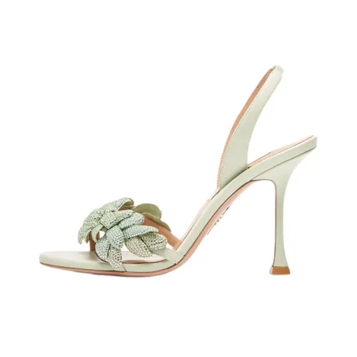 AQUAZZURA Galactic Цветочный дизайн Сандалии 95 one Ремень Сандалии Женские Зеленый