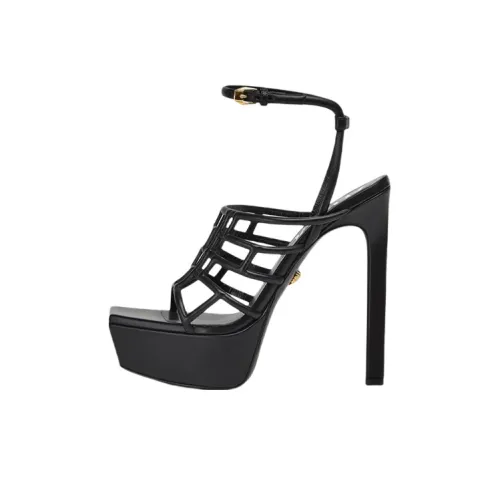 VERSACE Greca Labyrinth One Strap Sandals Women's Black ВЕРСАЧЕ Greca Labyrinth One Ремешок Сандалии Женские Черные