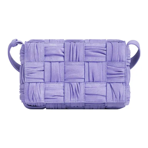 Bottega Veneta Cassette Замша Сумка через плечо Сумка на плечо Женская Фиолетовая