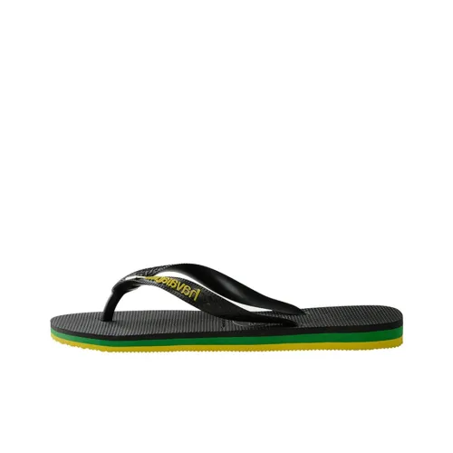 Havaianas BRASIL Layers Stylish Sandals Unisex Flame Black Хавайас BRASIL Layers Стильные Сандалии Унисекс Пламя Черный